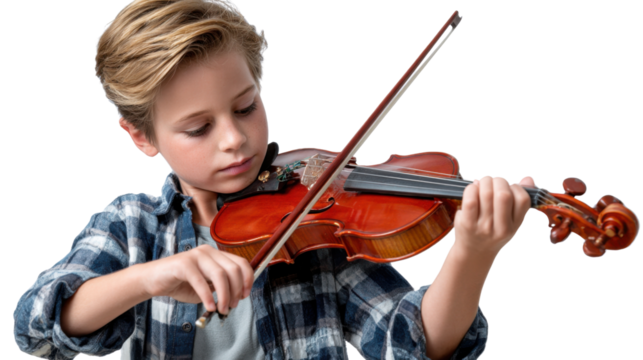 young man playing violin
