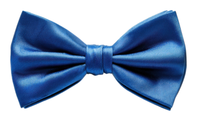Elegant blue bow tie fashion event product isolated on transparent background