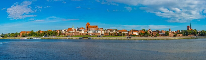 Aerial panorama of Torun in Poland
