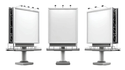 blank billboard isolated on white