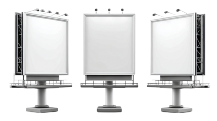 blank billboard isolated on white