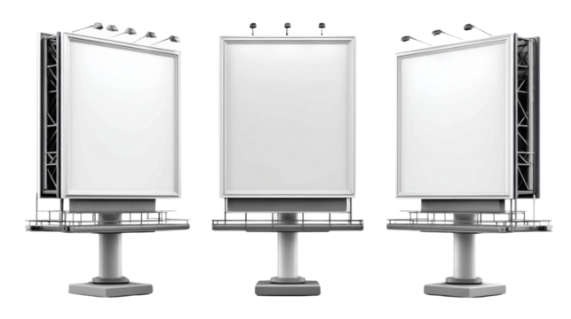 blank billboard isolated on white