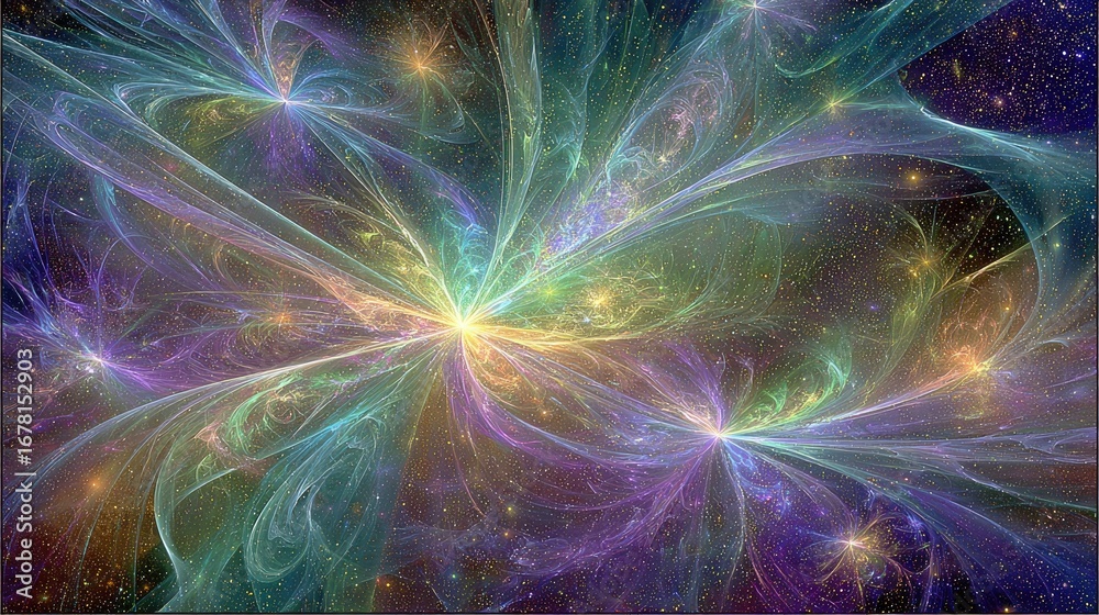 Canvas Prints abstract colorful cosmic nebula