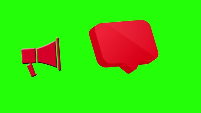Demo Text Animation with Megaphone Icon | Protest Illustration
