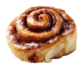 Baking delicious cinnamon rolls home kitchen food cozy atmosphere isolated on transparent background