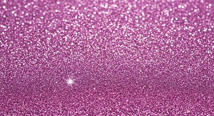 A sparkling pink glitter background with a bright star shining in the lower left corner of the image
