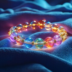 Naklejka premium Colored crystal bracelet