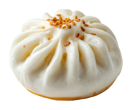 Steamed bun cooking process kitchen food natural light isolated on transparent background