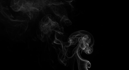 smoke on black background