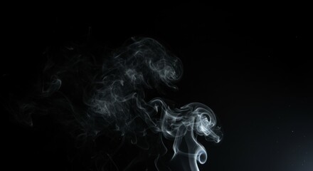 smoke on black background