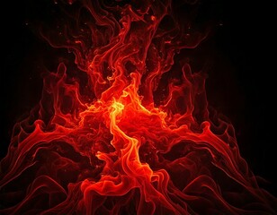 Black dark red fire background texture horrible fractal colored smoke mystical aura