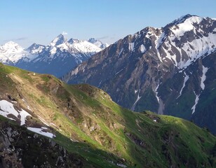 Alpine peaks and meadows