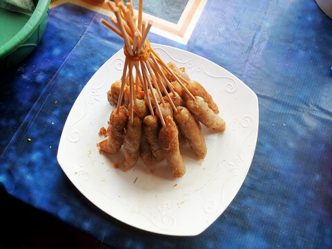 Chicken Sempol on a plate