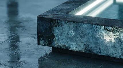 Modern stone structure detail