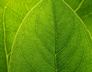 Obraz premium Close-up of vibrant green leaves