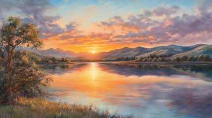 Fototapeta premium Peaceful Nature Landscape