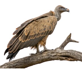 A brown and white hawk with a red tail and a golden eagle on a branch