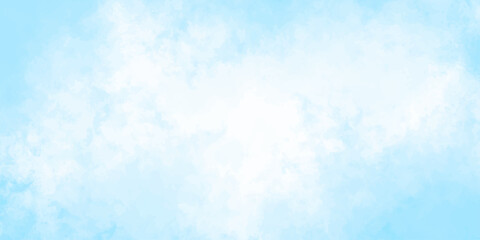 cloudy sky with color and white clouds filling the frame in an artistic watercolor painting style clouds background.	