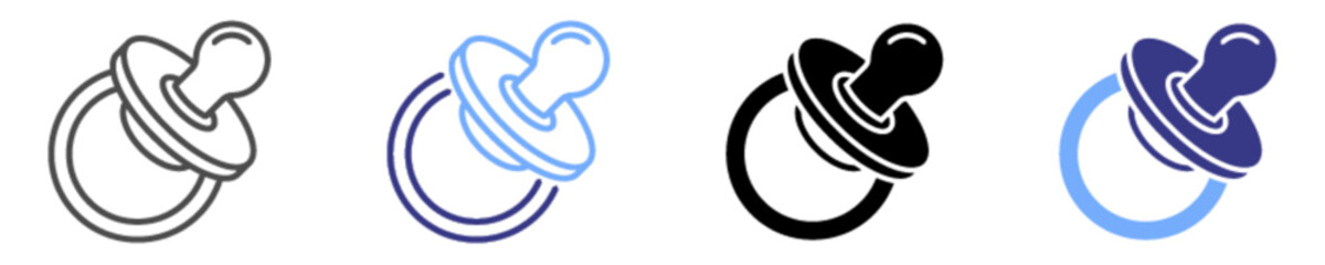 nipple icon set multiple style