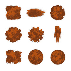 Obraz premium Texture area rust flaky vector patch streak icon weathered metal