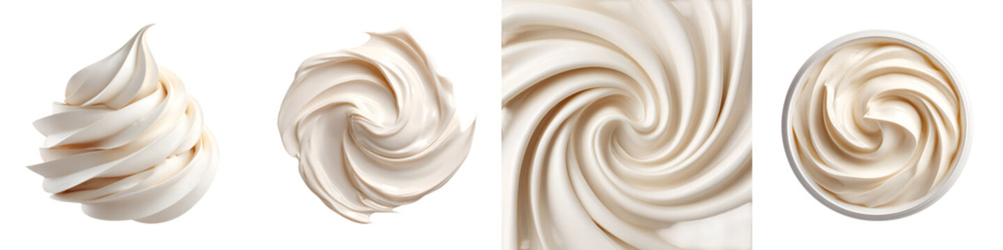 Whipped Cream Swirls - Perfect for Food Photography, Baking, and Dessert Illustrations