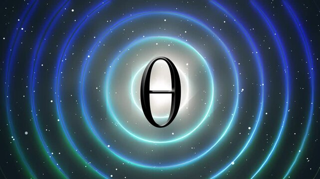 Theta wave frequency symbol animation