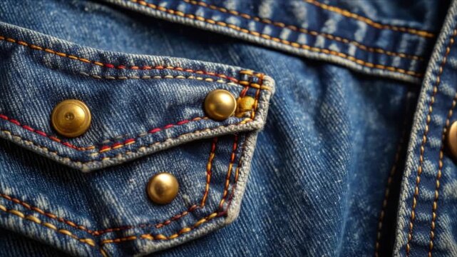 Closeup denim pocket detail