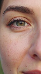 Obraz premium Close-up of a woman's eye and face