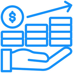 revenue icon isolated on white background. vector illustration icon for finance