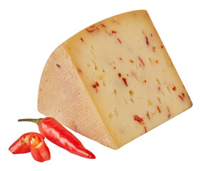 Red Pepper Cheese Butter cut out isolated transparent background