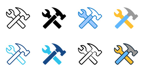 Tool icon set multiple style collection 
