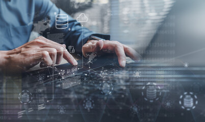 Technology big data. Data analytics. Database. Processing digital. Database processing tech futuristic. Data analytics. Digital visualization.