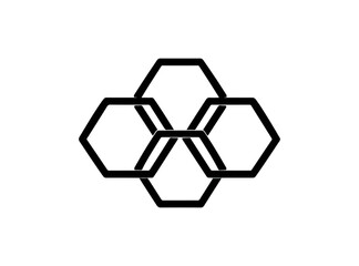 Obraz premium Geometric hexagon pattern design