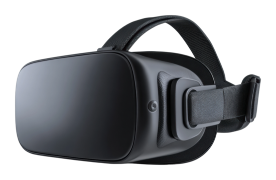 Virtual reality experience tech event vr headset isolated on transparent background