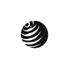 Dark abstract geometric sphere design