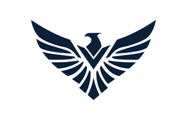 Dark blue eagle emblem graphic design