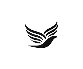 Flying bird logo design graphic art
