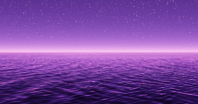 Wave sea beach and night sky with stars abstract background. Nature and summer concept. 3d render.	