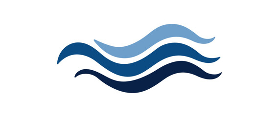 Obraz premium Abstract blue waves background design