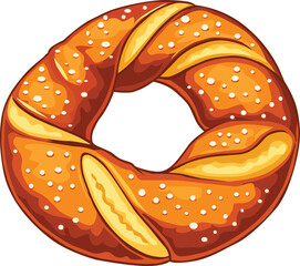 Traditional German Pretzel with Salt, Golden Brown Baked Bread Ring for Oktoberfest, Bakery, Snack, Street Food, Bavarian Culture, Festival Celebration, and Delicious Homemade Pastry