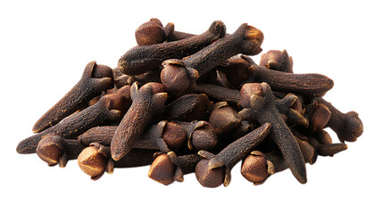 Dried cloves spice pile closeup