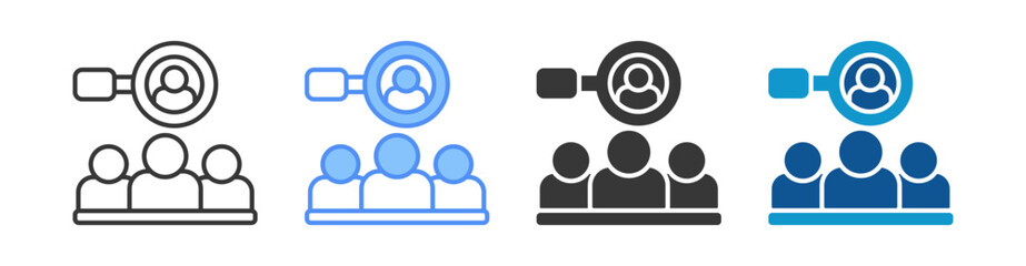 Identification Icon Set Multiple Style Collection