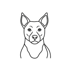Dog line art, pet line art, Baby dog, cute dog