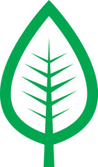 line style leaf logo design