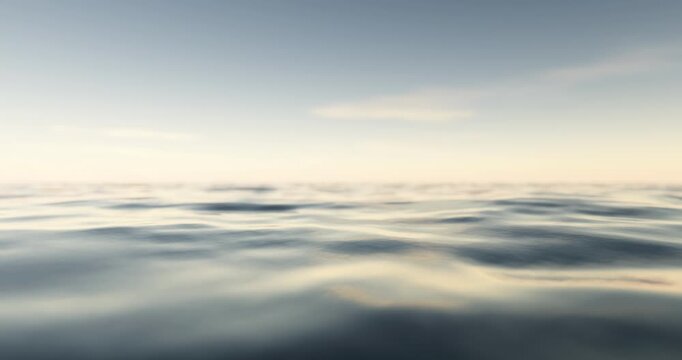 Wave sea beach and blue sky abstract background. Nature and summer concept. 3d render.	