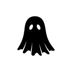 Ghost Silhouette &ndash; Simple Halloween Spirit Symbol Vector