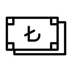 Fototapeta premium turkish lira line icon