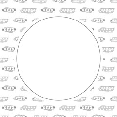 hand drawn food and beverage frame background