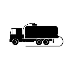Tanker Truck Silhouette Icon Fuel Delivery