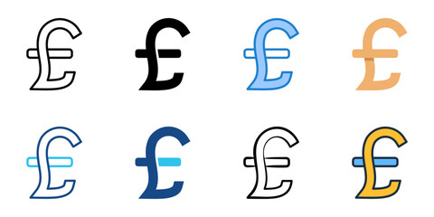 Pound sign icon set multiple style collection 

